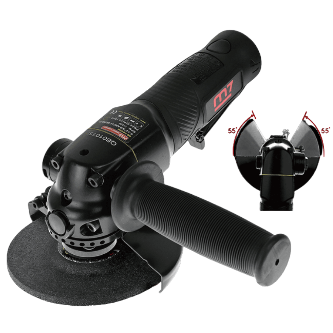 Mighty Seven QB-7215M 100° Air Angle Grinder 1.3HP Lever Type Throttle