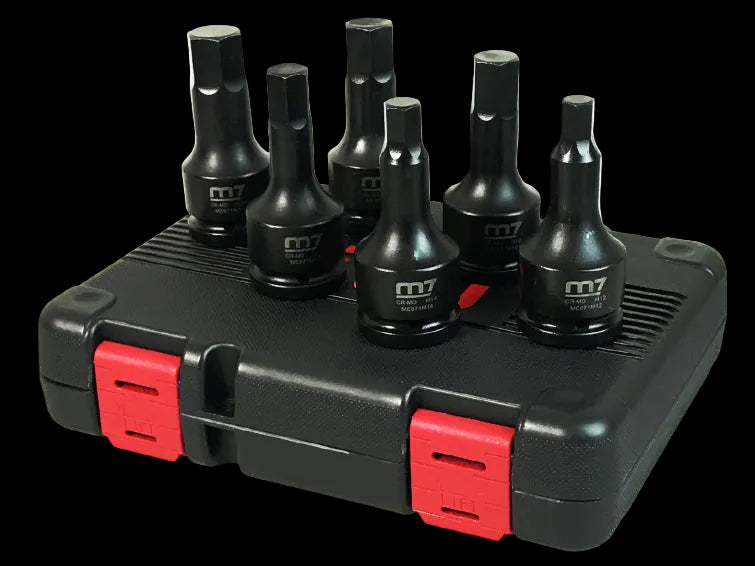 Mighty Seven 3/4" Drive SAE Impact Hex Driver Set 100mm Length 6 Pieces