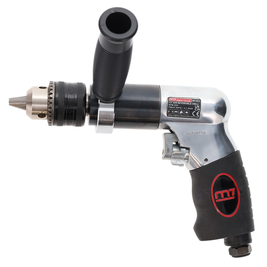 QE-343 800 RPM 1/2" Air Reversible Drill with Key Chuck
